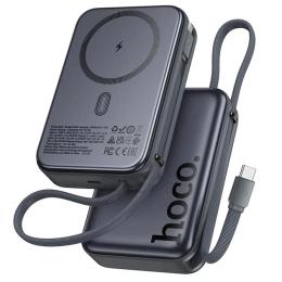 Зовнішній портативний акумулятор Hoco Q44A Origen 20 000mAh Metal Gray with cable PD45W (6942007659673)