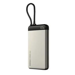 Зовнішній портативний акумулятор Xiaomi Neoseek Ultra-Thin M320 Air 55W 20000mAh Titanium Black with Built in USB Cable (iPB2055s)