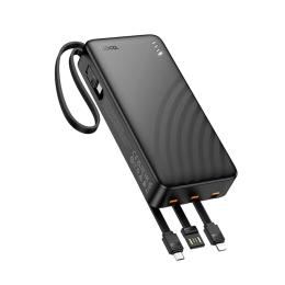 Зовнішній портативний акумулятор Hoco J146A Night tide 20000mAh Black with 4 cables (6942007645911)