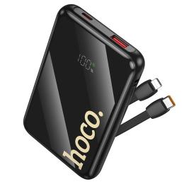 Зовнішній портативний акумулятор Hoco Q37 Graceful 22.5W + PD20W 10000mAh Black with two cables (6942007644914)