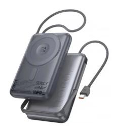 Зовнішній портативний акумулятор Hoco Q43 Clever dual 10000 mAh Metal Gray PD20W (6942007652124)