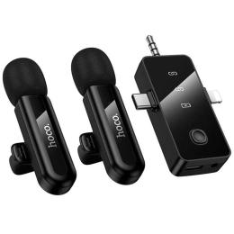 Мікрофон Hoco L20C Fair dual-mic 3in1 (Lightning/Type-C/3.5)