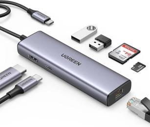 USB-хаб Ugreen CM512 (90568) Gray