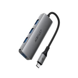 USB-хаб Acefast J15 USB-C 4-in-1 HUB Metal Gray