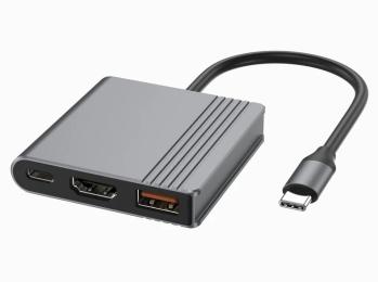USB-хаб Gembird A-CM-COMBO3-05 Gray