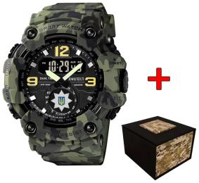 Наручний годинник Awarder 004 Поліція Camo Green (1202-0638)