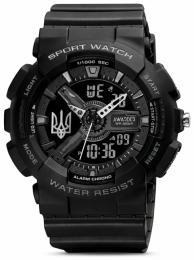 Наручний годинник Awarder 005 Тризуб срібло Black (1202-0165)