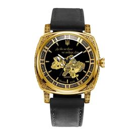 Наручний годинник Awarder 021-3D Де би не була Leather Gold Black (1202-0616)
