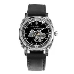 Наручний годинник Awarder 021-3D Де би не була Leather Silver Black (1202-0615)