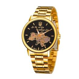 Наручний годинник Awarder 022 Mechanic Metall Не Забуду Дім Gold Black (1202-0463)