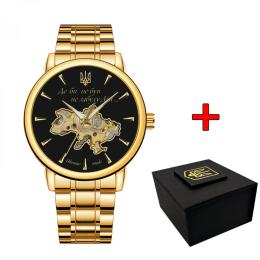 Наручний годинник Awarder 022-3D Не Забуду Дім Steel Gold Black (1202-0485)