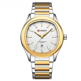 Наручний годинник Curren 8474 Silver-Gold-White (1008-0509)
