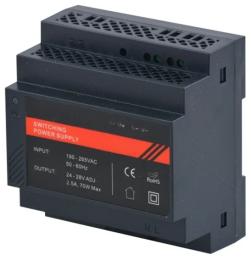 Перетворювач напруги BestEn 24В/2.5A на DIN-рейку PS-24V/2.5A-02-DIN (60W)