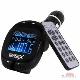 ФМ-модулятор Grand-X CUFM25GRX Black SD/ USB (CUFM25GRX Black)