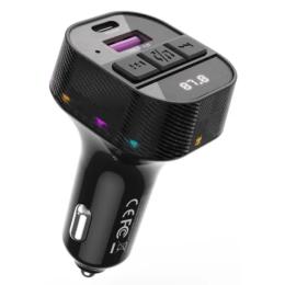 ФМ-модулятор XO BCC17 PD30W + Data Cable Type-C to Type-C Black