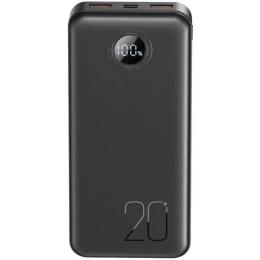 Зовнішній портативний акумулятор XO PR239 20000mAh Black 2xUSB+Type-C QC&amp;PD3.0 22.5W