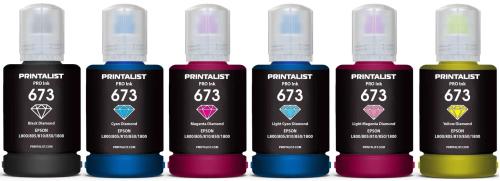 Комплект чорнил для принтера Printalist Epson L800 6х140г (PL673SET6)