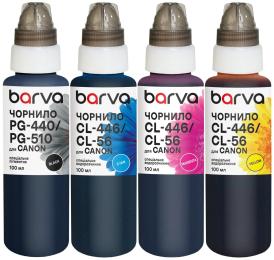 Комплект чорнил для принтера BARVA Canon PG-445/446/545/546 4x100 мл OneKey (CPG445-100-2MP)
