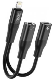 Перехідник XO XO-NBR181B-BK Lightning (тато)  -  Lightning + 3.5 мм (мама) Black