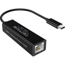 Перехідник Choetech HUB-R01-BK USB3.1 Type-C (тато)  -  Ethernet RJ45 (мама) Black