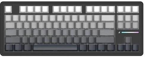 Клавіатура Attack Shark M87 Pro V2 RGB Linear White Jade Switch Wireless Gradient Black (AS-6972792470467-MN)