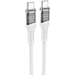 Дата-кабель Hoco U111 Discovery Edition Type-C to Type-C 60W (1.2m) Gray