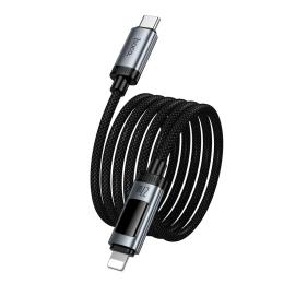 Дата-кабель Hoco U148 Lord with display Type-C to Lightning 27W (1.2m) Black