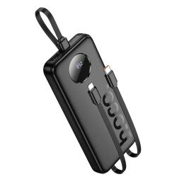 Зовнішній портативний акумулятор Hoco J132 Sabio 10000mAh Black with 3 cables (6942007632577)
