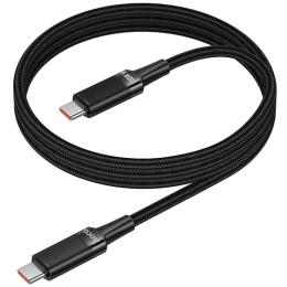 Дата-кабель Hoco U153 Extreme Type-C to Type-C 100W (1.2m) Black