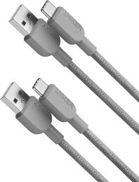 Дата-кабель Anker 310 PowerLine USB-A to Type-C Charger Cable 2-Pack  -  0, 9м Gray (B81G5041)