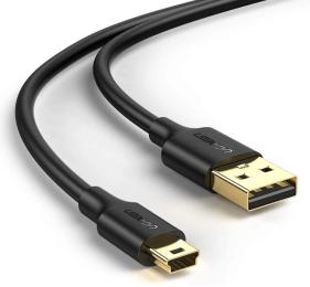 Дата-кабель Ugreen USB 2.0 AM  -  miniUSB (5P), 3 м, US132, 2A Black (10386)