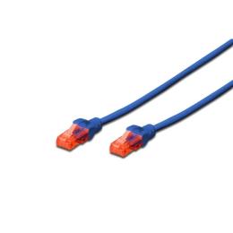 Патч-корд Digitus 5м, UTP, cat.6, CCA, AWG 26/7, PVC Blue (DK-1612-050/B)