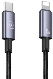 Дата-кабель USAMS US-SJ662 Type-C (тато) To Lightning (тато) 30W Tarnish Aluminum Alloy Fast Charging &amp; Data Cable-Sufeng