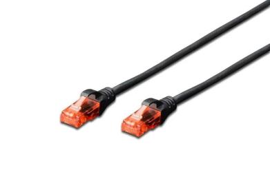 Патч-корд Digitus 5м, UTP, cat.6, CCA Black (DK-1612-050/BL)