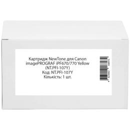 Картридж для принтера NewTone Canon imagePROGRAF iPF670/770 Yellow (NT.PFI-107Y)