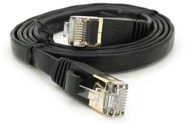 Патч-корд Weepda UTP, RJ45, Cat.7, 1m, Cu Black (PCMF-CU7/0.5Bk)