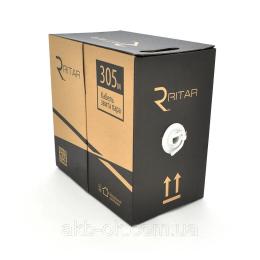 Патч-корд Voltronic КНПЕ FTP-cat.6 (4 * 2 * 0.56), Ritar, (CU), для зовн. робіт, 305м Black