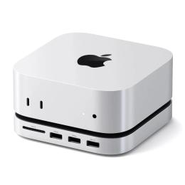 Док-станція Satechi Mac Mini M4 Stand &amp; Hub with SSD Enclosure Silver (ST-GNMMES)