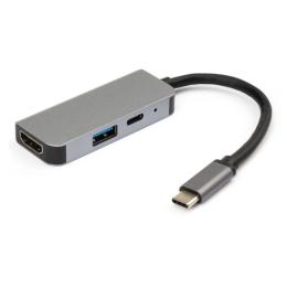 Док-станція Vinga Type-C to 4K HDMI + USB3.0 + PD Aluminium (VCPHTC3AL)