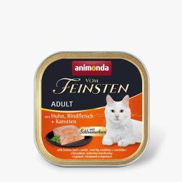 Корм вологий Animonda Vom Feinsten Adult with Chicken Beef Carrots для котів з куркою яловичиною та морквою 100 г (AM-83262)