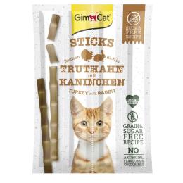 Ласощі GimCat мясні палички для котів з індичкою та кроликом 4 шт (G-420905/420530/420813)