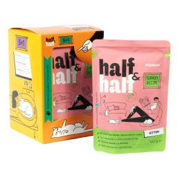 Набір паучів HalfHalf д/кошенят індичка/желе 5+1 (HH_040515)
