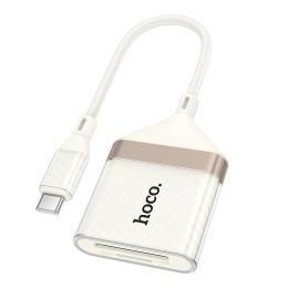 Картрідер Hoco UA40A Crystal Type-C 2-in-1 card reader Apricot