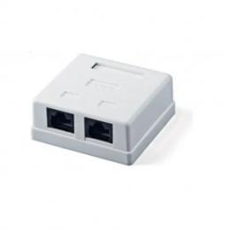 Розетка Atcom 60252 White зовнішня UTP сat 6 2хRJ45