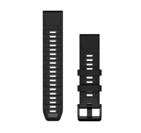 Ремінець для смарт-годинника Garmin Silicone Band для Fenix 8 QuickFit 22 mm Black Gray (010-13392-00)