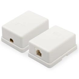 Розетка Atcom RJ45 (мережева), 1-портова UTP White накладна, кат. 6e (60251)