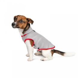 Жилет Pet Fashion Fleecy для собак сірий/червоний ХS2 (FLEECY сер-кр XS2)