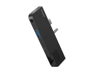 USB-хаб Baseus 3.5 мм/USB Type-C for Surface Go Black (CAHUB-FG01)