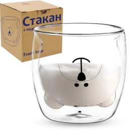 Склянка S&amp;T 202-40 з подвійною стінкою Teady bear 300мл