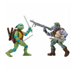 Ігрова фігурка TMNT ЧЕРЕПАШКИ-НІНДЗЯ КЛАСИЧНІ  -  Леонардо проти Рокстеді (34 точки артикуляції, 15 cm) (81276)